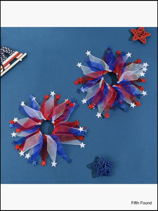 Patriotic Scrunchies Set - Hair Ties for Women main image 6